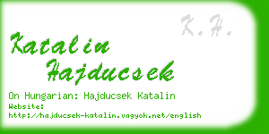 katalin hajducsek business card